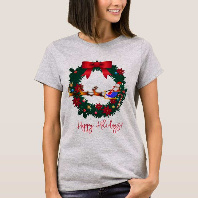 Christmas Fun Santa Clause  T-Shirt (Front)