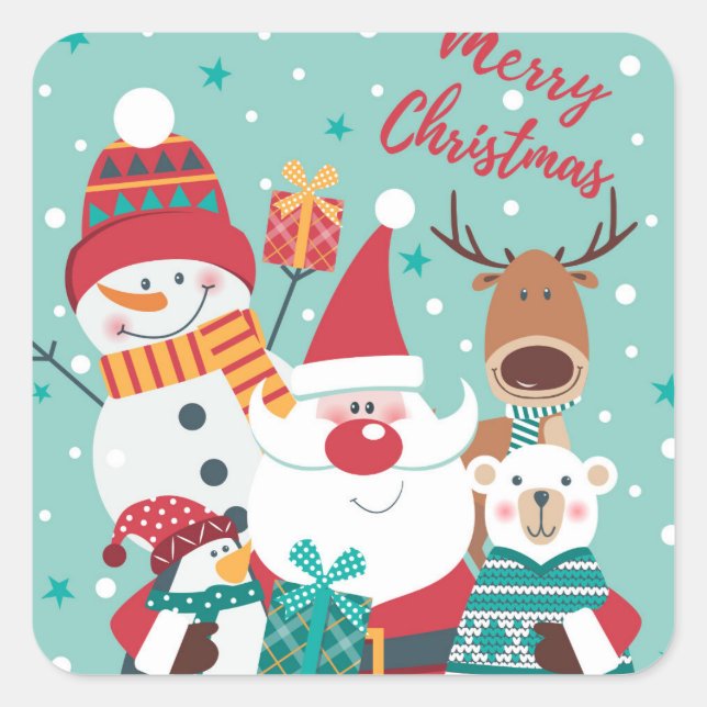 Christmas Fun Square Sticker (Front)