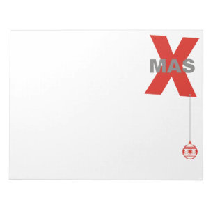 Christmas Fun - Xmas Type & Tree Bauble 1 Notepad