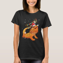 Christmas Funny Bearded Dragon Reindeer Santa's