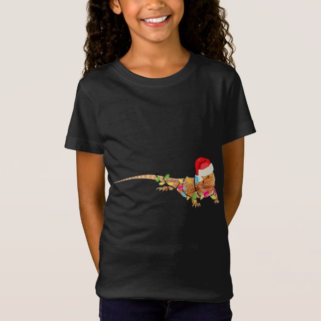 Christmas Funny Bearded Dragon T-Shirt (Front)