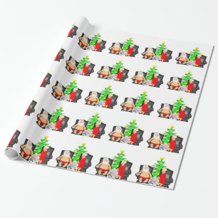 Christmas Funny Beer Drinking Santa Clause Wrapping Paper