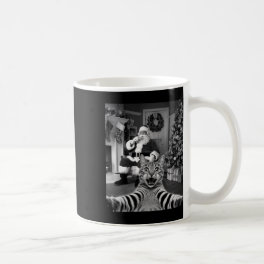 Christmas Funny Cat Selfie With Santa Claus Cute H Coffee Mug