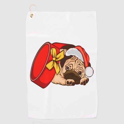 Christmas Funny Dog Vintage Xmas Puppy Merry Chris Golf Towel