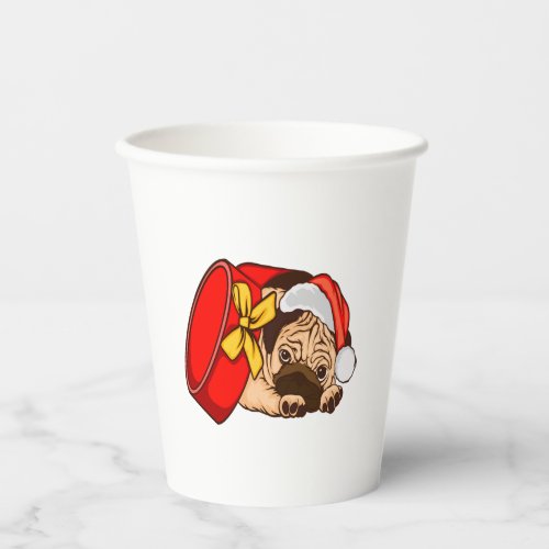 Christmas Funny Dog Vintage Xmas Puppy Merry Chris Paper Cups