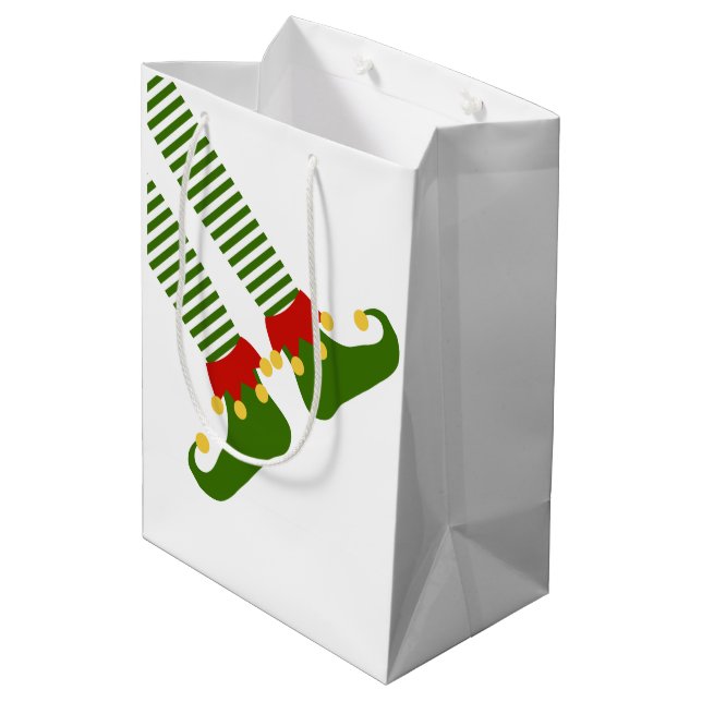 Christmas Funny ELF Shelf Holiday Festive Fun Medium Gift Bag (Back Angled)