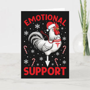 Christmas Funny Emotional Support Dirty Humor Chic Card