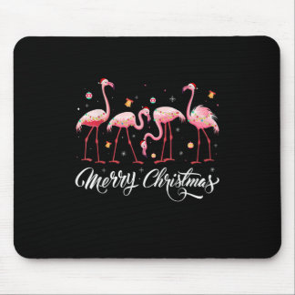 Christmas funny flamingo pink christmas tree xmas  mouse pad