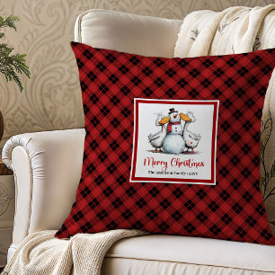 Christmas Funny Goose Whimsical Pillow Decor