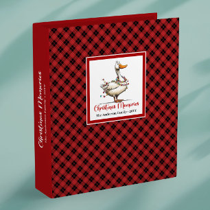 Christmas Funny Goose Whimsy Memory Album Book 3 Ring Binder