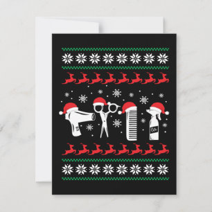 Christmas Funny Hairdresser Xmas Holiday Gift RSVP Card