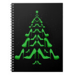 Christmas Funny High Heel Shoes Xmas Tree Gift Notebook