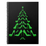 Christmas Funny High Heel Shoes Xmas Tree Gift Notebook