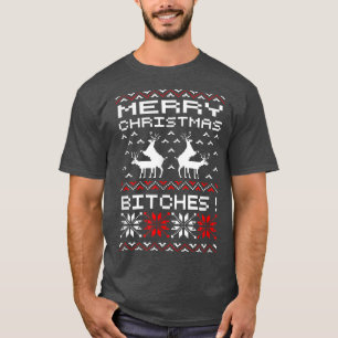 Christmas funny holidays reindeer gift idea Santa T-Shirt