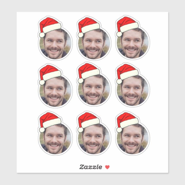 Christmas Funny Photo Face Sticker (Sheet)
