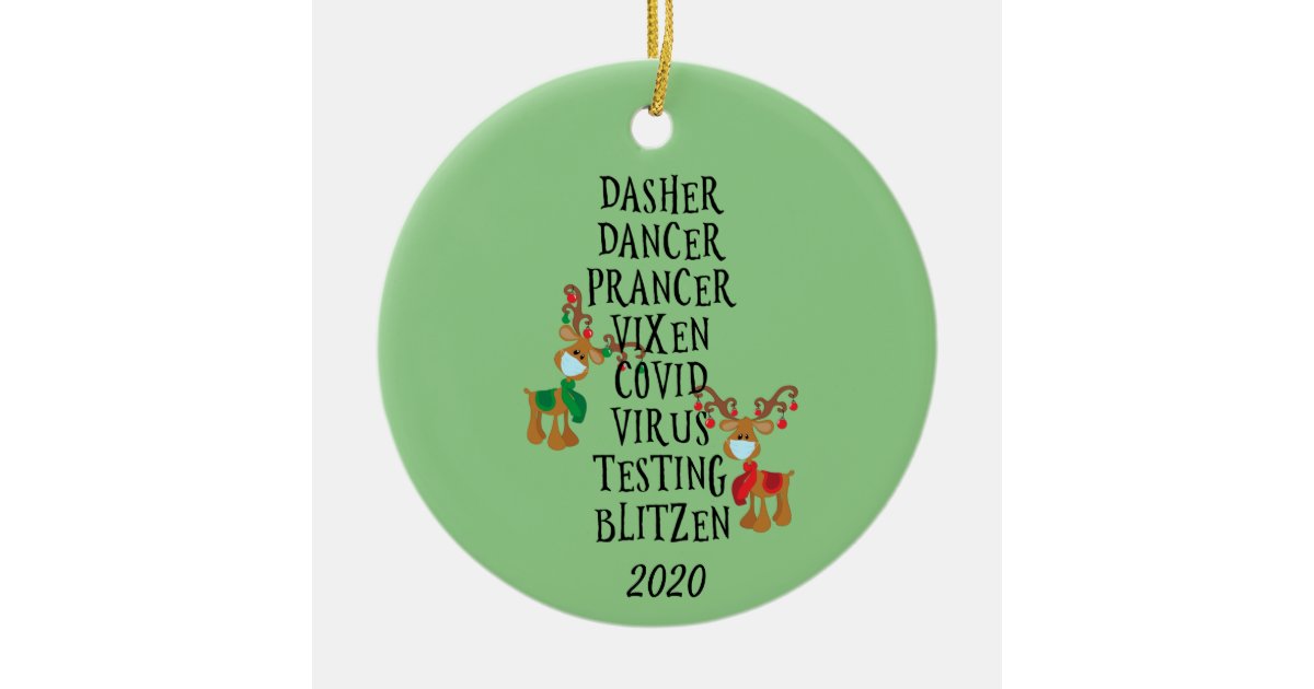 Download Christmas Funny Reindeer Names Covid 2020 Ceramic Ornament ...