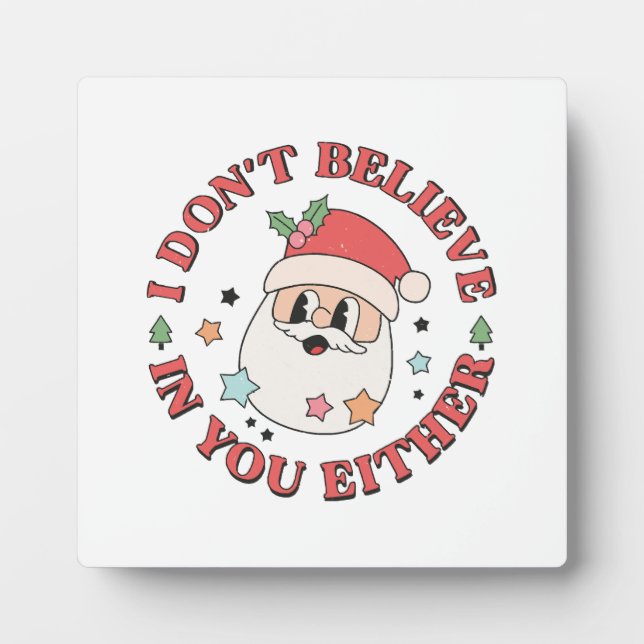 Christmas Funny Santa  Plaque (Front)