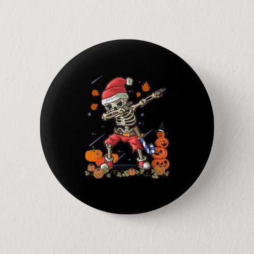christmas funny santa skeleton dabbing halloween c button