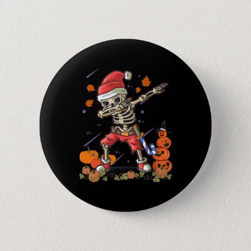 christmas funny santa skeleton dabbing halloween c button