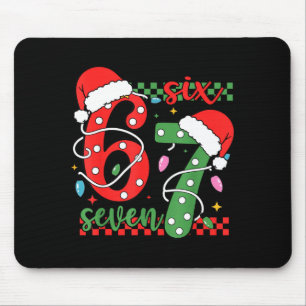 Christmas Funny Six Seven 6 7 Meme Gen Alpha Slang Mouse Pad