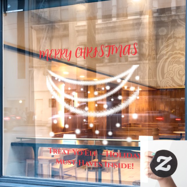 Christmas funny window cling (Cafe Window)