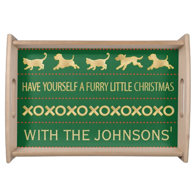 Christmas Furry Babies Tray (Front)