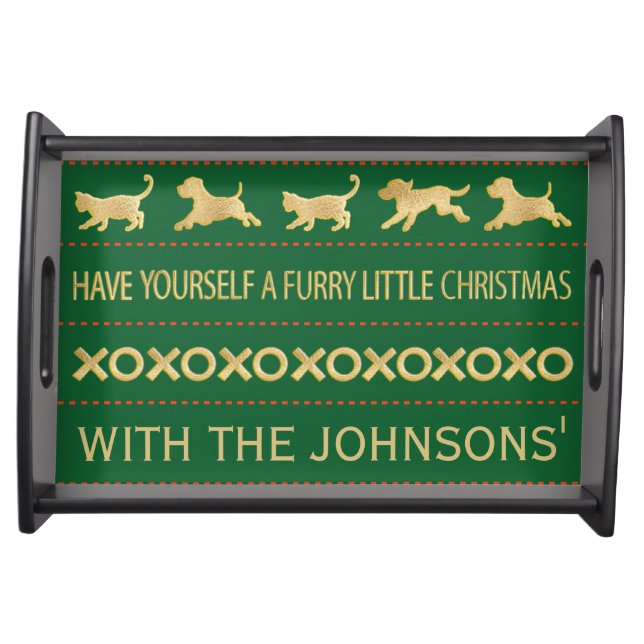 Christmas Furry Babies Tray (Front)