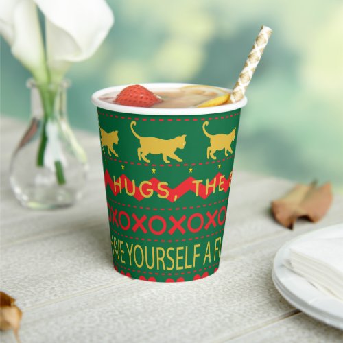 Christmas Furry Little Cats Paper Cups