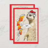 Christmas Furry Meerkat Menu Invitation (Front/Back)