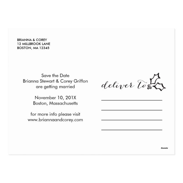 Christmas Future Mr. And Mrs. Photo Save The Date Postcard