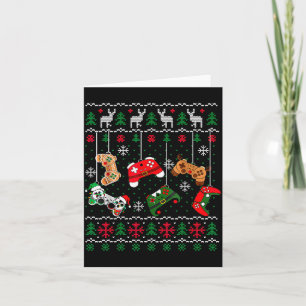 Christmas Game Controller Xmas Ugly Sweater Boys K Card