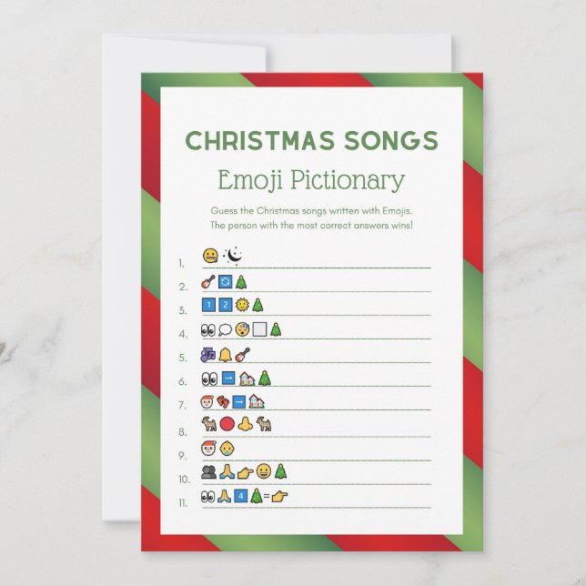 Christmas Game - Not Editable -  Invitation (Front)