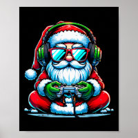 Christmas Gamer Boys Video Game Santa Xmas