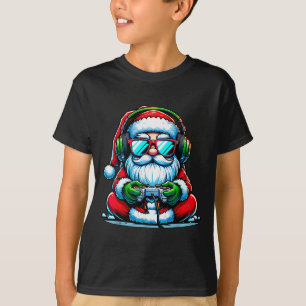 Christmas Gamer Boys Video Game Santa Xmas T-Shirt