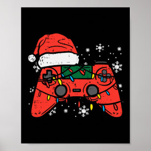 Christmas Gamer Controller Xmas Boys Kids Youth Me Poster