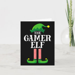 Christmas Gamer Elf Matching Family Group Christma Card