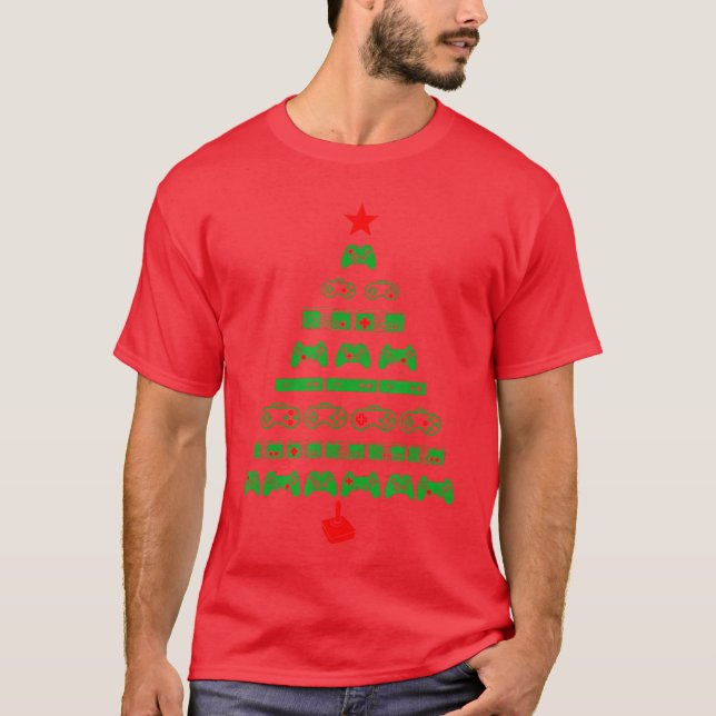 Christmas Gamer for Men Video Games girl T-Shirt (Front)