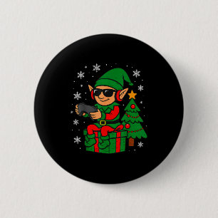 Christmas Gamer Retro Elf Funny Xmas Gaming Boys K Button