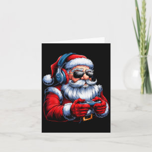 Christmas Gamer Santa Xmas Gaming Men Boys Kids Te Card