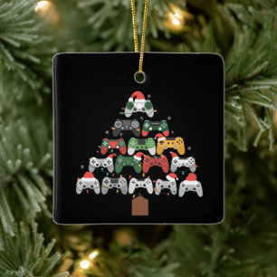 Christmas Gaming Tree Gamers Gamer Xmas Gifts Ceramic Ornament