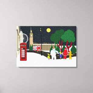 Christmas Gang in London Canvas Print