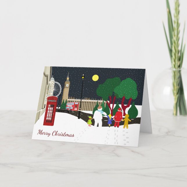 Christmas Gang in London Holiday Card (Front)
