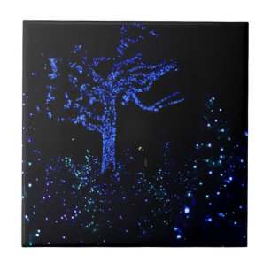 Christmas Garden Glow Ceramic Tile