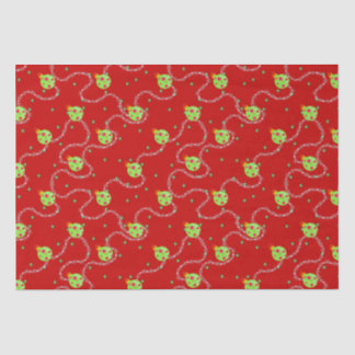 Christmas Garland and Ornament_red Tissue Paper