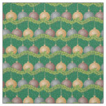 Christmas garland and ornaments holiday pattern fabric