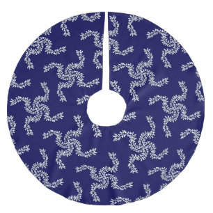 Christmas Garland Blue, Christmas Decoration, Xmas Brushed Polyester Tree Skirt