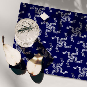 Christmas Garland Blue, Christmas Decoration, Xmas Cloth Placemat