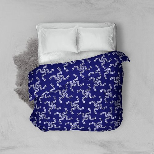 Christmas Garland Blue Christmas Decoration Xmas Duvet Cover