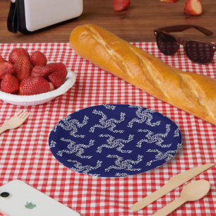 Christmas Garland Blue, Christmas Decoration, Xmas Paper Plates