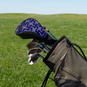 Christmas Garland, Blue, Your name, Personalize Golf Head Cover